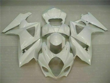 Affordable 2007-2008 White Suzuki GSXR 1000 K7 Motorcycle Fairing UK