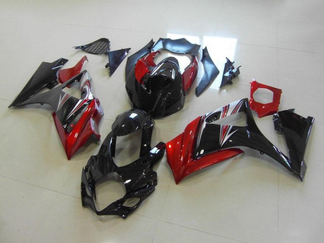 Affordable 2007-2008 Red Black No Sticker Suzuki GSXR 1000 K7 Motorbike Fairings UK