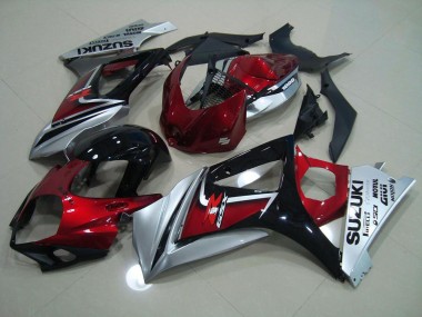 Affordable 2007-2008 Red Black Silver Suzuki GSXR 1000 K7 Bike Fairing UK