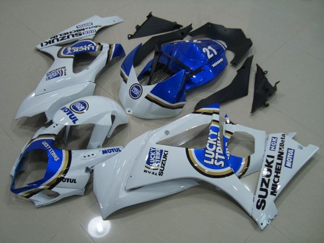 Affordable 2007-2008 Blue Lucky Strike Suzuki GSXR 1000 K7 Motorbike Fairing UK Affordable 2007-2008 Blue Lucky Strike Suzuki GSXR 1000 K7 Motorbike Fairing UK
