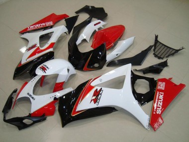 Affordable 2007-2008 White Red Black Suzuki GSXR 1000 K7 Replacement Motorcycle Fairings UK