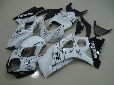 Affordable 2007-2008 White Corona Suzuki GSXR 1000 K7 Replacement Fairings UK