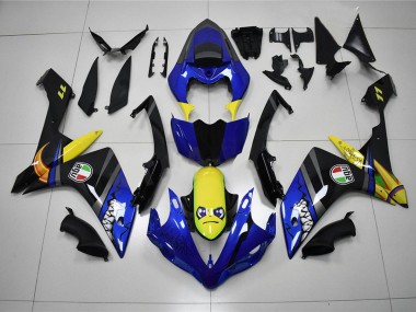 Affordable 2007-2008 Blue Shark Yamaha YZF R1 Motorcycle Fairing Kit UK