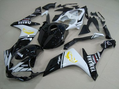Affordable 2007-2008 Black White Dolphin Yamaha YZF R1 Motorcyle Fairings UK