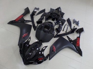 Affordable 2007-2008 Matte Black Red Yamaha YZF R1 Motorbike Fairing UK