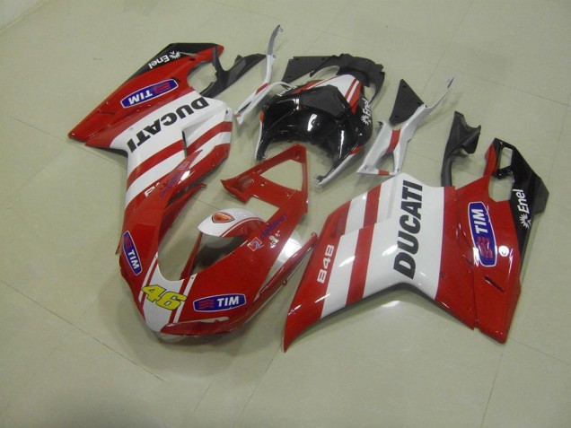 Affordable 2007-2014 Red 46 Ducati 848 1098 1198 Motorcycle Fairings UK