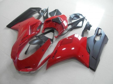 Affordable 2007-2014 Red Black Ducati 848 1098 1198 Motorcycle Fairing Kits UK