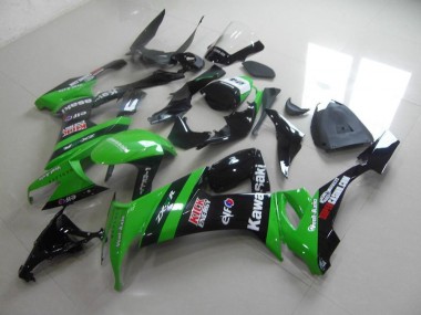 Affordable 2008-2010 Green Black Kick Kawasaki ZX10R Replacement Motorcycle Fairings UK