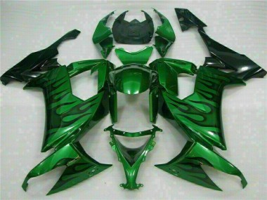 Affordable 2008-2010 Green Flame Kawasaki ZX10R Bike Fairings UK