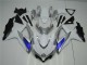 Affordable 2008-2010 White Silver Blue Suzuki GSXR 600/750 Motorcycle Fairings Kit UK