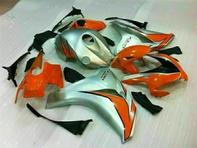 Affordable 2008-2011 Silver Orange Honda CBR1000RR Bike Fairings UK