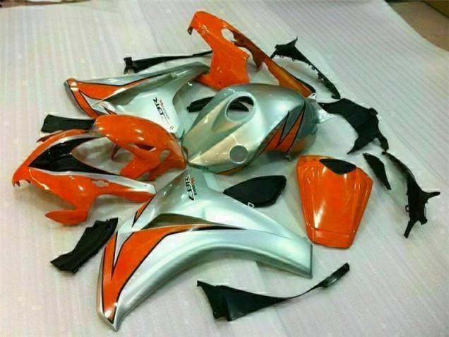 Affordable 2008-2011 Silver Orange Honda CBR1000RR Bike Fairings UK