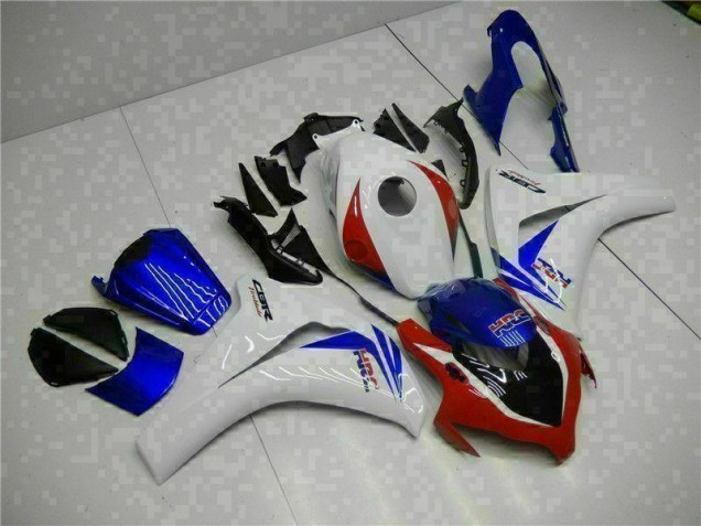 Affordable 2008-2011 White Blue Honda CBR1000RR Motorcycle Fairing Kits UK