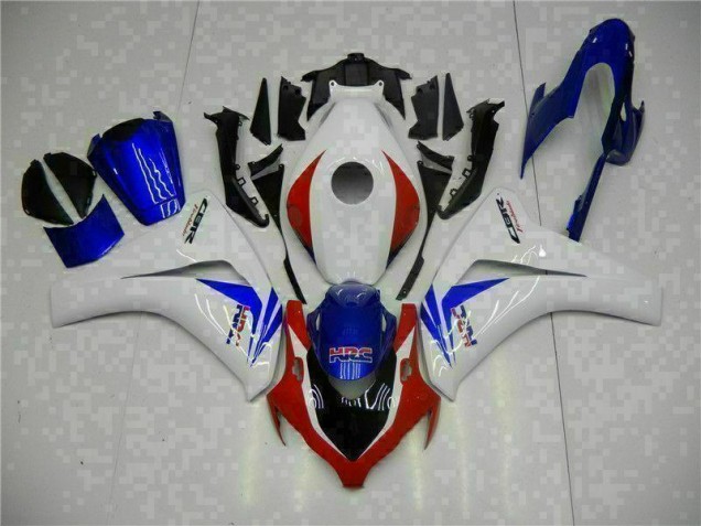 Affordable 2008-2011 White Blue Honda CBR1000RR Motorcycle Fairing Kits UK