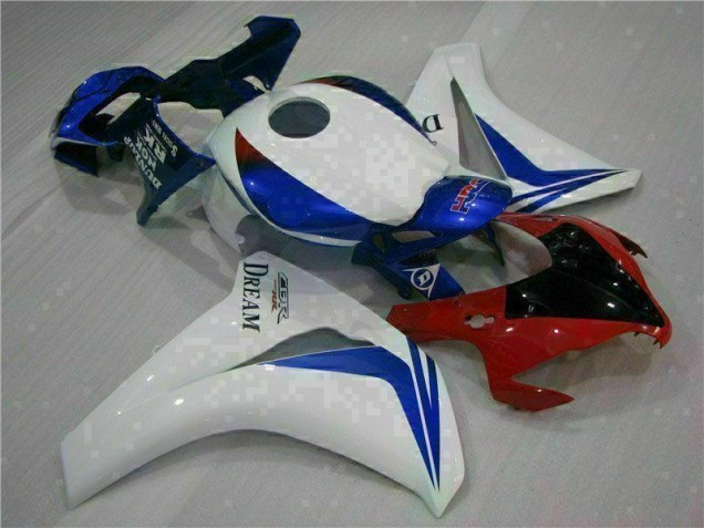 Affordable 2008-2011 White Blue Honda CBR1000RR Motorcycle Fairings Kits UK