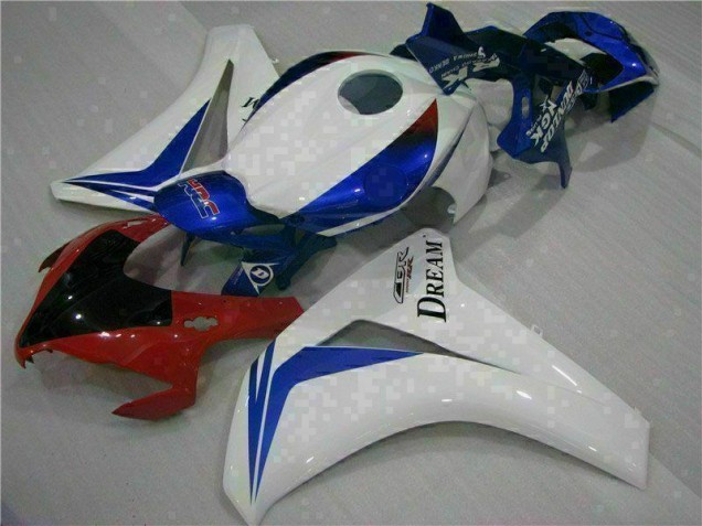 Affordable 2008-2011 White Blue Honda CBR1000RR Motorcycle Fairings Kits UK