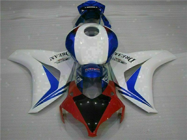 Affordable 2008-2011 White Blue Honda CBR1000RR Motorcycle Fairings Kits UK