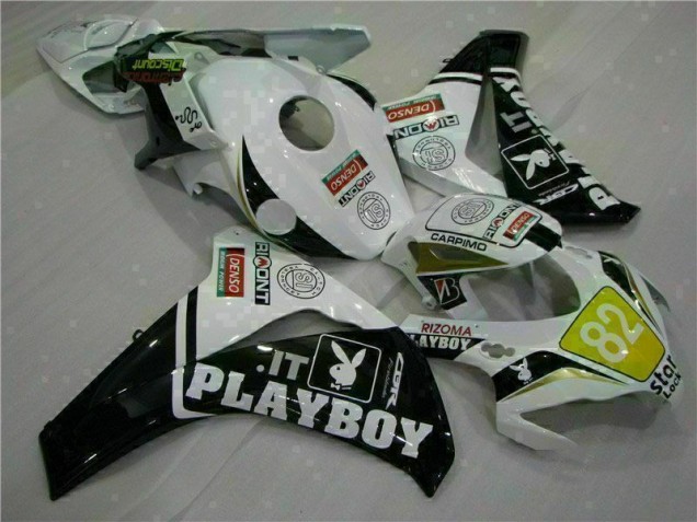 Affordable 2008-2011 White Black Playboy Honda CBR1000RR Motorcylce Fairings & Bodywork UK