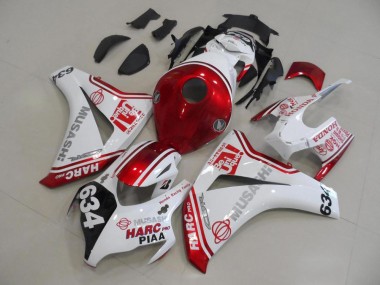 Affordable 2008-2011 White Red HARC Pro PIAA 634 Honda CBR1000RR Motor Fairings UK