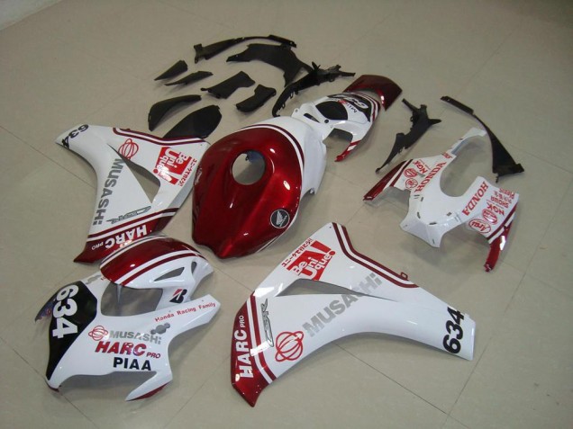 Affordable 2008-2011 White Red HARC Pro PIAA 634 Honda CBR1000RR Motorcylce Fairings UK Affordable 2008-2011 White Red HARC Pro PIAA 634 Honda CBR1000RR Motorcylce Fairings UK