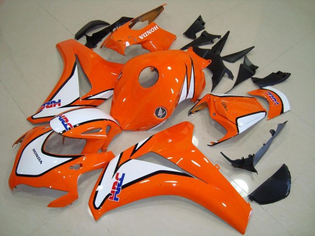 Affordable 2008-2011 Sunset Orange HRC Honda CBR1000RR Motorcycle Fairings Kit UK