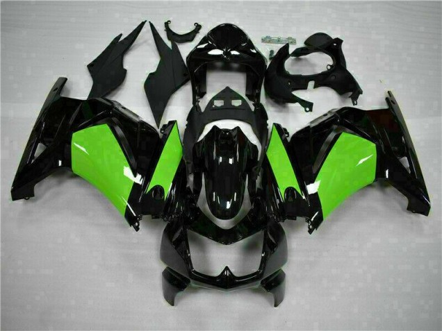 Affordable 2008-2012 Black Green Kawasaki EX250 Motorbike Fairings UK