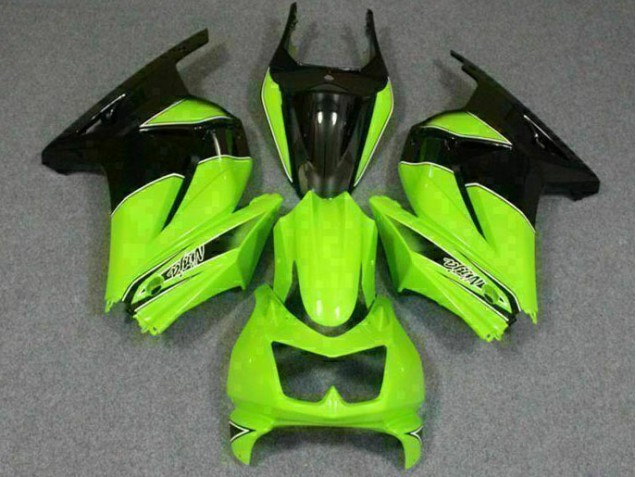 Affordable 2008-2012 Green Black Ninja Kawasaki EX250 Motor Bike Fairings UK
