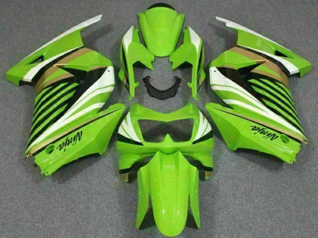 Affordable 2008-2012 Green White Black Ninja Kawasaki EX250 Replacement Motorcycle Fairings UK Affordable 2008-2012 Green White Black Ninja Kawasaki EX250 Replacement Motorcycle Fairings UK