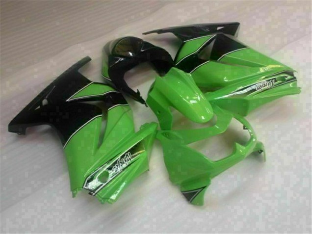 Affordable 2008-2012 Green Black Kawasaki EX250 Motorbike Fairing Kits UK