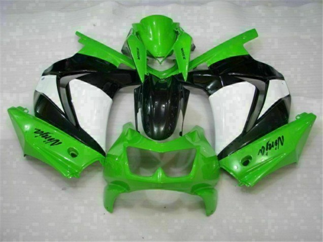 Affordable 2008-2012 Green Black Ninja Kawasaki EX250 Moto Fairings UK