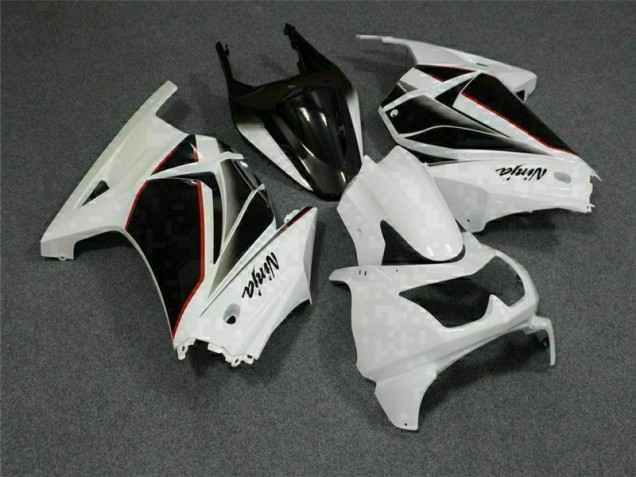 Affordable 2008-2012 White Black Ninja Kawasaki EX250 Replacement Fairings UK Affordable 2008-2012 White Black Ninja Kawasaki EX250 Replacement Fairings UK