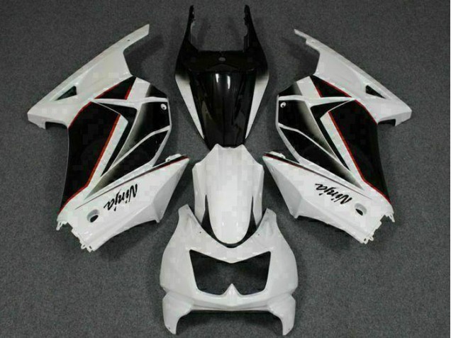 Affordable 2008-2012 White Black Ninja Kawasaki EX250 Replacement Fairings UK Affordable 2008-2012 White Black Ninja Kawasaki EX250 Replacement Fairings UK