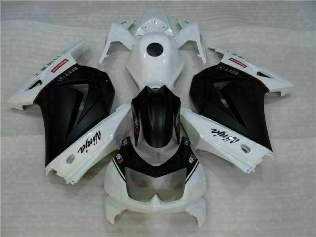 Affordable 2008-2012 White Black Ninja Kawasaki EX250 Motorbike Fairings UK