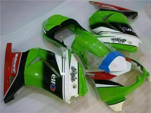 Affordable 2008-2012 White Green Black Ninja Kawasaki EX250 Motorbike Fairing UK Affordable 2008-2012 White Green Black Ninja Kawasaki EX250 Motorbike Fairing UK