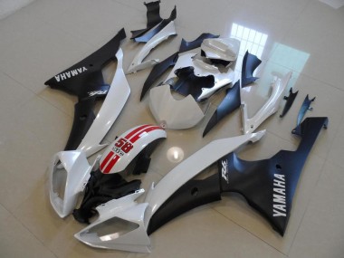 Affordable 2008-2016 Pearl White and Black 58 Sic Yamaha YZF R6 Bike Fairing UK