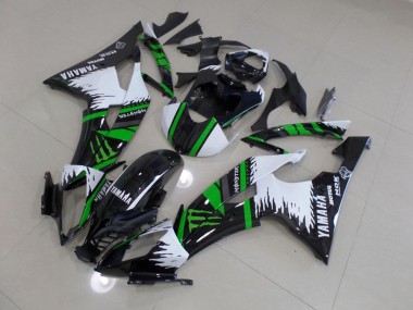 Affordable 2008-2016 Special White Green Monster Yamaha YZF R6 Motorbike Fairing Kits UK