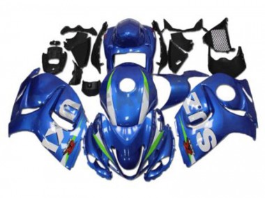 Affordable 2008-2019 Blue White Suzuki GSXR 1300 Hayabusa Motorcyle Fairings & Bodywork UK