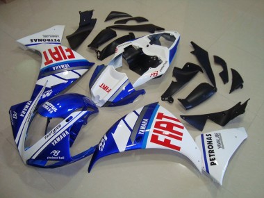 Affordable 2009-2011 Blue White Fiat Yamaha YZF R1 Replacement Motorcycle Fairings UK