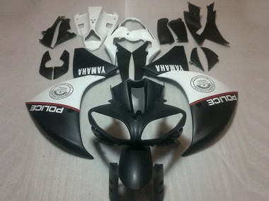 Affordable 2009-2011 Matte Black White Yamaha YZF R1 Bike Fairing UK