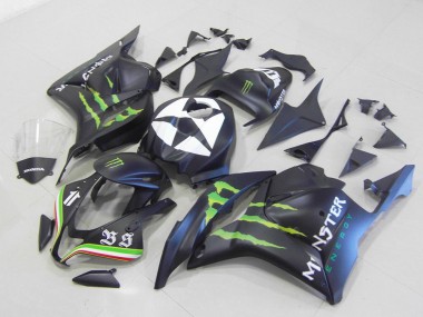 Affordable 2009-2012 Monster Matte Black Honda CBR600RR Motorbike Fairing UK