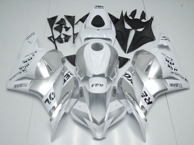 Affordable 2009-2012 White Silver Repsol Honda CBR600RR Bike Fairing Kit UK