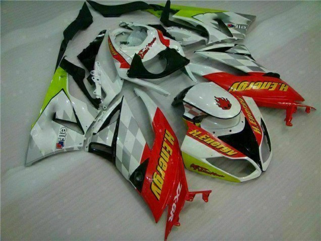 Affordable 2009-2012 White Red H. Energy Kawasaki ZX6R Motorcycle Fairings Kit UK Affordable 2009-2012 White Red H. Energy Kawasaki ZX6R Motorcycle Fairings Kit UK