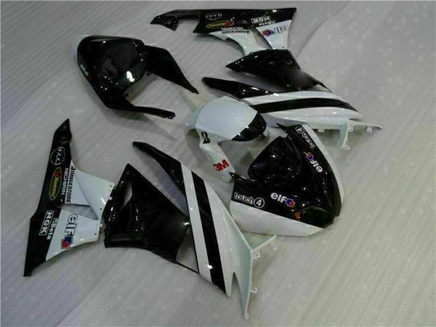Affordable 2009-2012 Black White 3M Touch4 Kawasaki ZX6R Motorcycle Fairing Kits UK Affordable 2009-2012 Black White 3M Touch4 Kawasaki ZX6R Motorcycle Fairing Kits UK