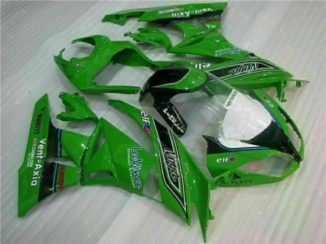 Affordable 2009-2012 Green Black LeoVince Kawasaki ZX6R Motorcycle Fairing Kit UK