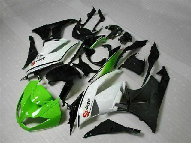 Affordable 2009-2012 Green Black White 25 Kawasaki ZX6R Bike Fairings UK Affordable 2009-2012 Green Black White 25 Kawasaki ZX6R Bike Fairings UK