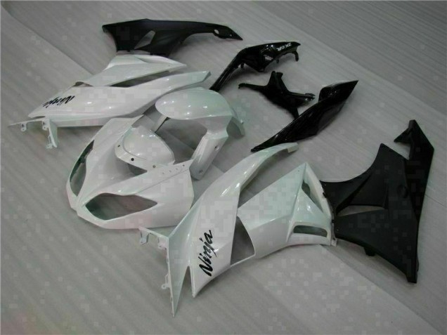 Affordable 2009-2012 White Black Kawasaki ZX6R Motorcycle Fairings Kits UK Affordable 2009-2012 White Black Kawasaki ZX6R Motorcycle Fairings Kits UK
