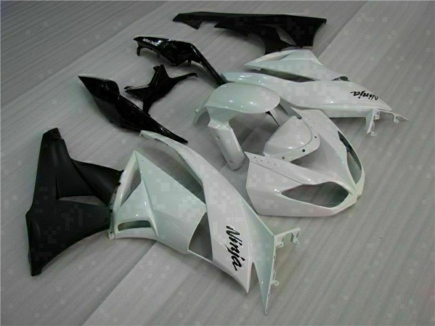 Affordable 2009-2012 White Black Kawasaki ZX6R Motorcycle Fairings Kits UK Affordable 2009-2012 White Black Kawasaki ZX6R Motorcycle Fairings Kits UK