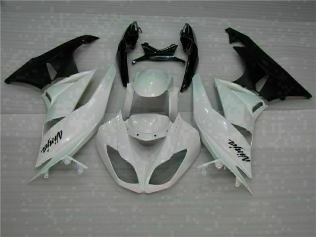 Affordable 2009-2012 White Black Kawasaki ZX6R Motorcycle Fairings Kits UK Affordable 2009-2012 White Black Kawasaki ZX6R Motorcycle Fairings Kits UK