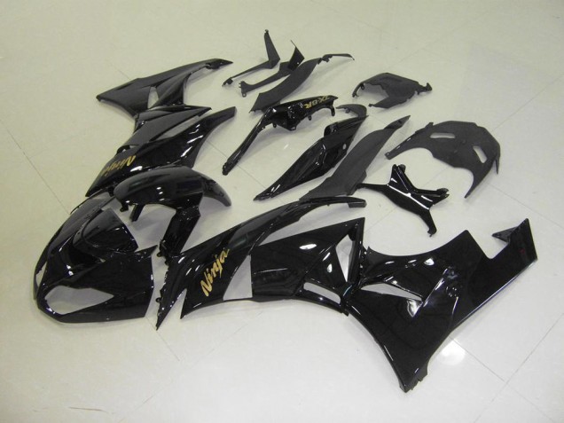 Affordable 2009-2012 Black with Gold Sticker Kawasaki ZX6R Motorbike Fairing UK Affordable 2009-2012 Black with Gold Sticker Kawasaki ZX6R Motorbike Fairing UK