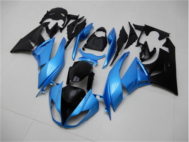 Affordable 2009-2012 Blue Black Kawasaki ZX6R Motorcycle Fairing Kit UK